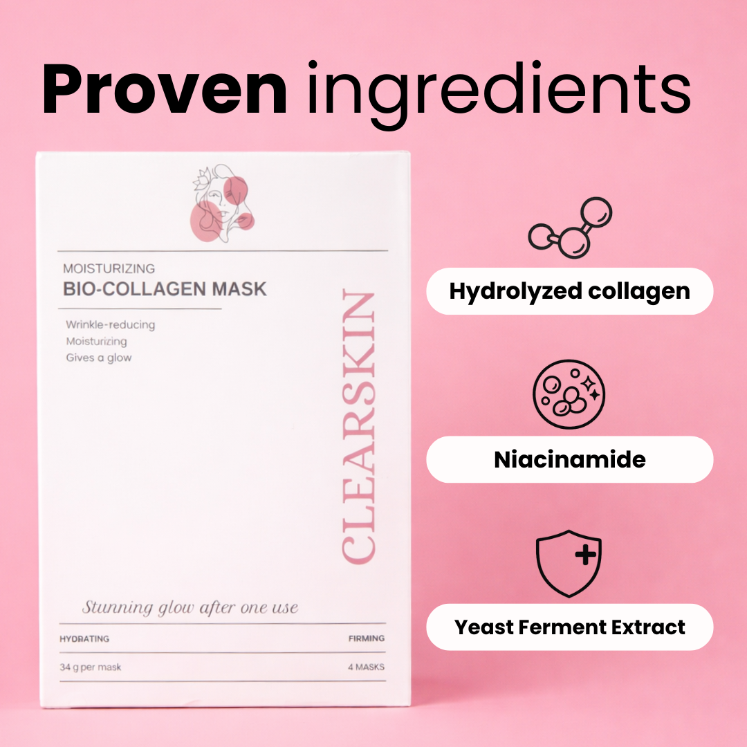 Tiefenwirksame, feuchtigkeitsspendende Bio-Kollagen-Maske