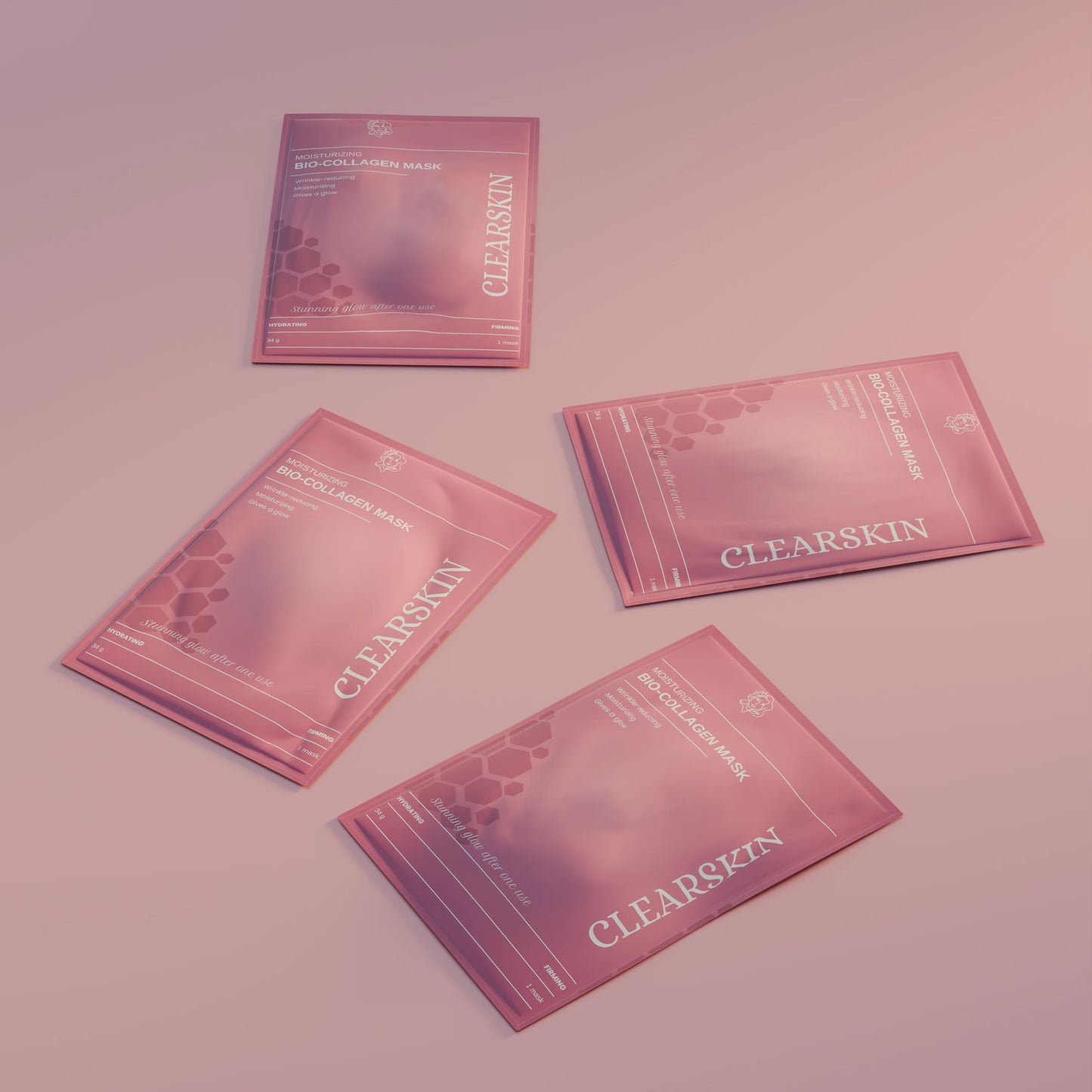 Tiefenwirksame Feuchtigkeitsmaske mit Bio-Kollagen – 12 Masken