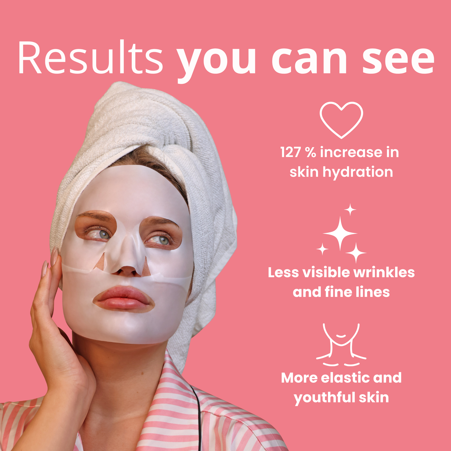 Tiefenwirksame, feuchtigkeitsspendende Bio-Kollagen-Maske