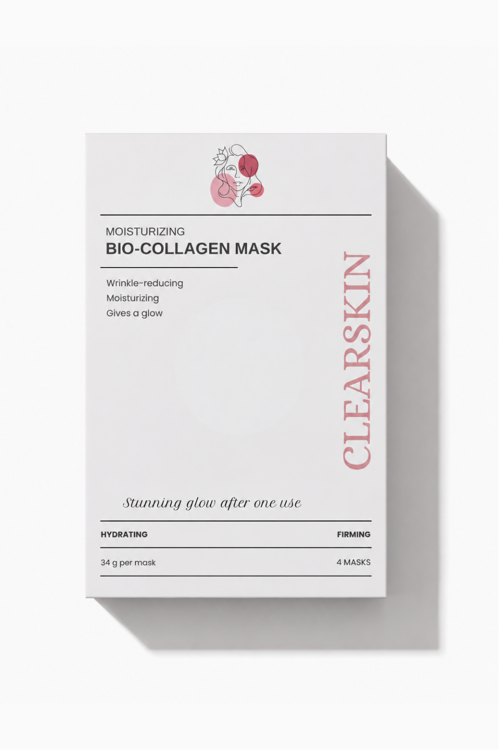 Tiefenwirksame, feuchtigkeitsspendende Bio-Kollagen-Maske